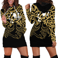 Matariki New Zealand Hoodie Dress Maori New Year Gold LT6 - Wonder Print Shop