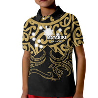 Matariki New Zealand Kid Polo Shirt Maori New Year Gold LT6 - Wonder Print Shop