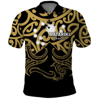 Matariki New Zealand Polo Shirt Maori New Year Gold LT6 - Wonder Print Shop