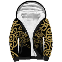 Matariki New Zealand Sherpa Hoodie Maori New Year Gold LT6 - Wonder Print Shop