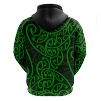 New Zealand Hoodie Maori Pattern Green LT6 - Wonder Print Shop