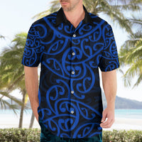 New Zealand Hawaiian Shirt Maori Pattern Blue LT6 - Wonder Print Shop