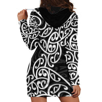 New Zealand Hoodie Dress Maori Pattern White LT6 - Wonder Print Shop