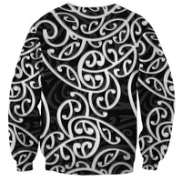 New Zealand Sweatshirt Maori Pattern White LT6 - Wonder Print Shop