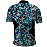 New Zealand Polo Shirt Maori Pattern Papua Shell LT6 - Wonder Print Shop