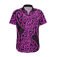 New Zealand Hawaiian Shirt Maori Pattern Purple LT6 - Wonder Print Shop