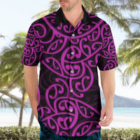 New Zealand Hawaiian Shirt Maori Pattern Purple LT6 - Wonder Print Shop