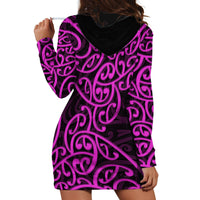 New Zealand Hoodie Dress Maori Pattern Purple LT6 - Wonder Print Shop