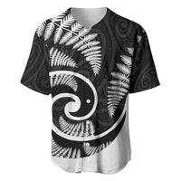 New Zealand Baseball Jersey Maori With Silver Fern White LT6 - Wonder Print Shop