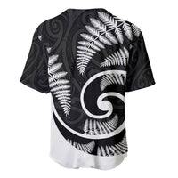 New Zealand Baseball Jersey Maori With Silver Fern White LT6 - Wonder Print Shop