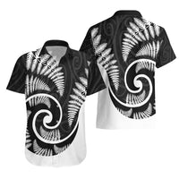 New Zealand Hawaiian Shirt Maori With Silver Fern White LT6 - Wonder Print Shop