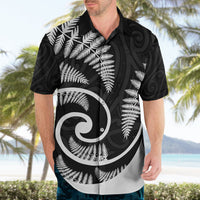 New Zealand Hawaiian Shirt Maori With Silver Fern White LT6 - Wonder Print Shop