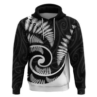 New Zealand Hoodie Maori With Silver Fern White LT6 - Wonder Print Shop