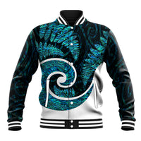 New Zealand Baseball Jacket Maori With Silver Fern Papua Shell Green Ver.1 LT6 - Wonder Print Shop
