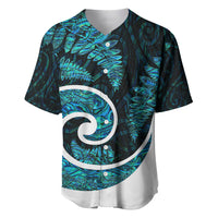 New Zealand Baseball Jersey Maori With Silver Fern Papua Shell Green Ver.1 LT6 - Wonder Print Shop