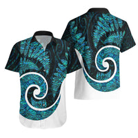 New Zealand Hawaiian Shirt Maori With Silver Fern Papua Shell Green Ver.1 LT6 - Wonder Print Shop