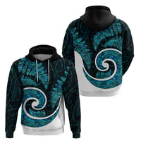 New Zealand Hoodie Maori With Silver Fern Papua Shell Green Ver.1 LT6 - Wonder Print Shop