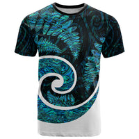 New Zealand T Shirt Maori With Silver Fern Papua Shell Green Ver.1 LT6 - Wonder Print Shop