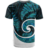New Zealand T Shirt Maori With Silver Fern Papua Shell Green Ver.1 LT6 - Wonder Print Shop