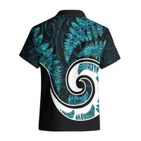New Zealand Hawaiian Shirt Maori With Silver Fern Papua Shell Green Ver.2 LT6 - Wonder Print Shop