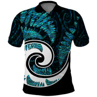 New Zealand Polo Shirt Maori With Silver Fern Papua Shell Green Ver.2 LT6 - Wonder Print Shop