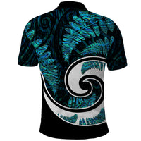 New Zealand Polo Shirt Maori With Silver Fern Papua Shell Green Ver.2 LT6 - Wonder Print Shop