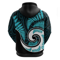 New Zealand Hoodie Maori With Silver Fern Light Blue LT6 - Wonder Print Shop