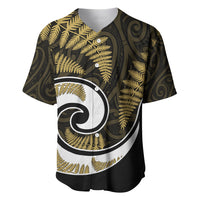 New Zealand Baseball Jersey Maori With Silver Fern Gold LT6 - Wonder Print Shop