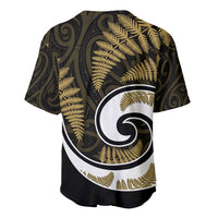New Zealand Baseball Jersey Maori With Silver Fern Gold LT6 - Wonder Print Shop