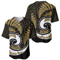 New Zealand Baseball Jersey Maori With Silver Fern Gold LT6 - Wonder Print Shop