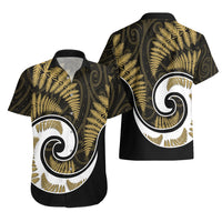 New Zealand Hawaiian Shirt Maori With Silver Fern Gold LT6 - Wonder Print Shop