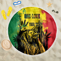 Legend Bob Personalized Beach Blanket Reggae Grunge LT7 - Wonder Print Shop