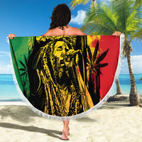 Legend Bob Personalized Beach Blanket Reggae Grunge LT7 - Wonder Print Shop