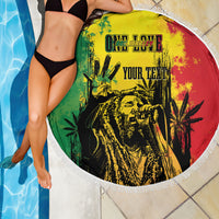 Legend Bob Personalized Beach Blanket Reggae Grunge LT7 - Wonder Print Shop