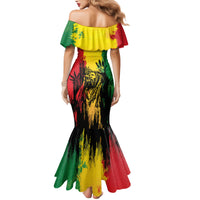 Legend Bob Personalized Family Matching Mermaid Dress and Hawaiian Shirt Reggae Grunge LT7 - Wonder Print Shop