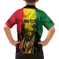 Legend Bob Personalized Family Matching Summer Maxi Dress and Hawaiian Shirt Reggae Grunge - Wonder Print Shop