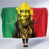 Bob Marley Personalized Hooded Blanket Reggae Grunge