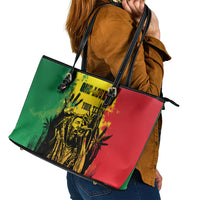 Legend Bob Personalized Leather Tote Bag Reggae Grunge - Wonder Print Shop