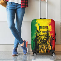 Legend Bob Personalized Luggage Cover Reggae Grunge - Wonder Print Shop