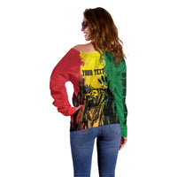 Legend Bob Personalized Off Shoulder Sweater Reggae Grunge - Wonder Print Shop