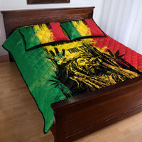 Legend Bob Personalized Quilt Bed Set Reggae Grunge - Wonder Print Shop
