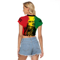 Legend Bob Personalized Raglan Cropped T Shirt Reggae Grunge - Wonder Print Shop