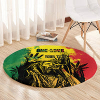 Bob Marley Personalized Round Carpet Reggae Grunge