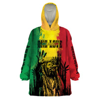 Legend Bob Personalized Wearable Blanket Hoodie Reggae Grunge - Wonder Print Shop