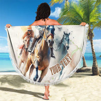 Personalised Kentucky Horse Racing Beach Blanket 151st Anniversary LT7