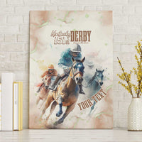 Personalised Kentucky Horse Racing Canvas Wall Art 151st Anniversary LT7