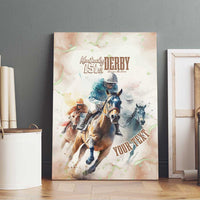Personalised Kentucky Horse Racing Canvas Wall Art 151st Anniversary LT7