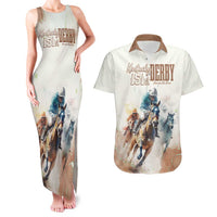 Personalised Kentucky Horse Racing Couples Matching Tank Maxi Dress and Hawaiian Shirt 151st Anniversary LT7