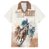 Personalised Kentucky Horse Racing Family Matching Off Shoulder Maxi Dress and Hawaiian Shirt 151st Anniversary LT7