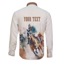 Personalised Kentucky Horse Racing Family Matching Off Shoulder Short Dress and Hawaiian Shirt 151st Anniversary LT7